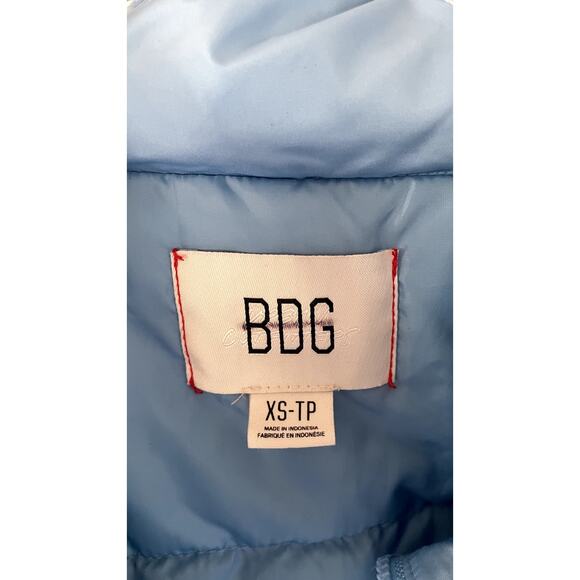 BDG Isla Lightweight Funnel Neck Puffer Jacket Light Blue Size XS - Picture 2 of 14